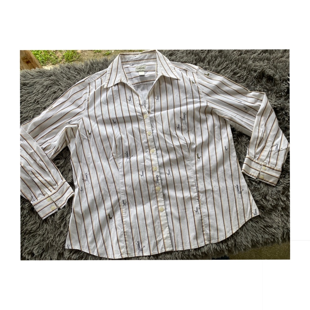 ZEBRA print / CHICO'S button down shirt
